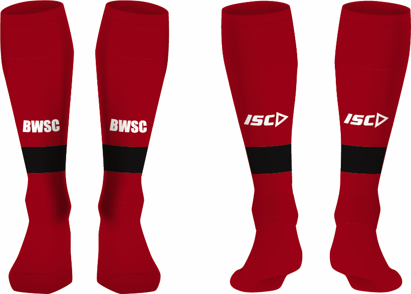 Belwest match day socks front and back views